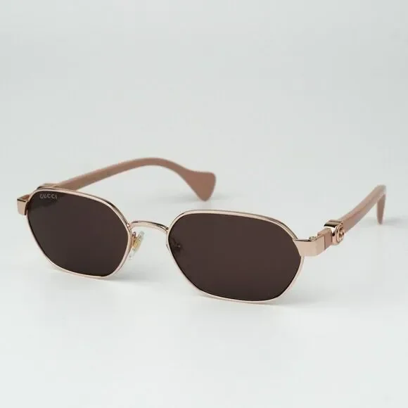 NEW Gucci GG1593S 003 Gold Pink Violet Geometric Unisex Sunglasses GG 1593S - Picture 2 of 12